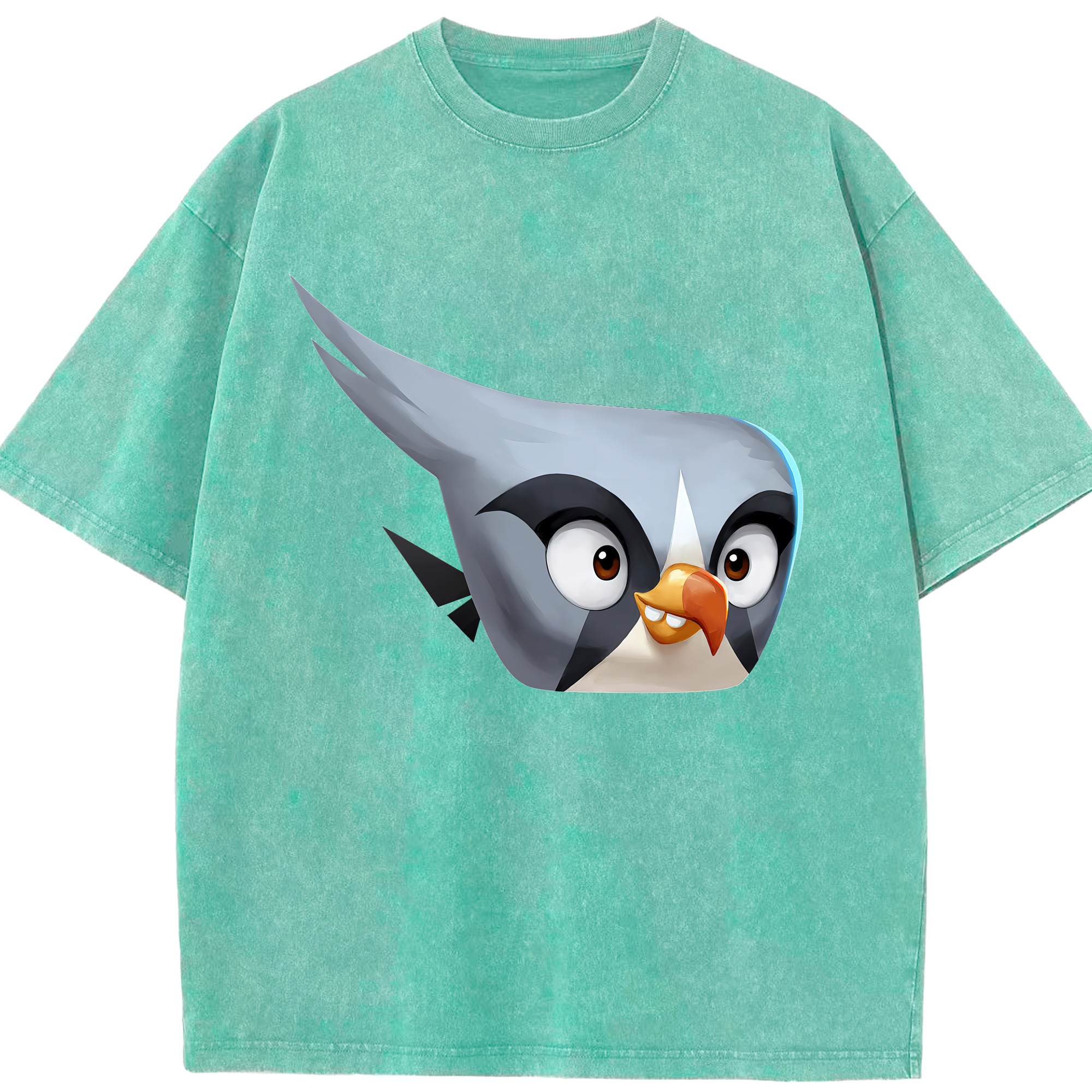 （画像用） Angry Birds アングリーバード 綿100% ヴィンテージ風 半袖Tシャツ（フロントプリント）